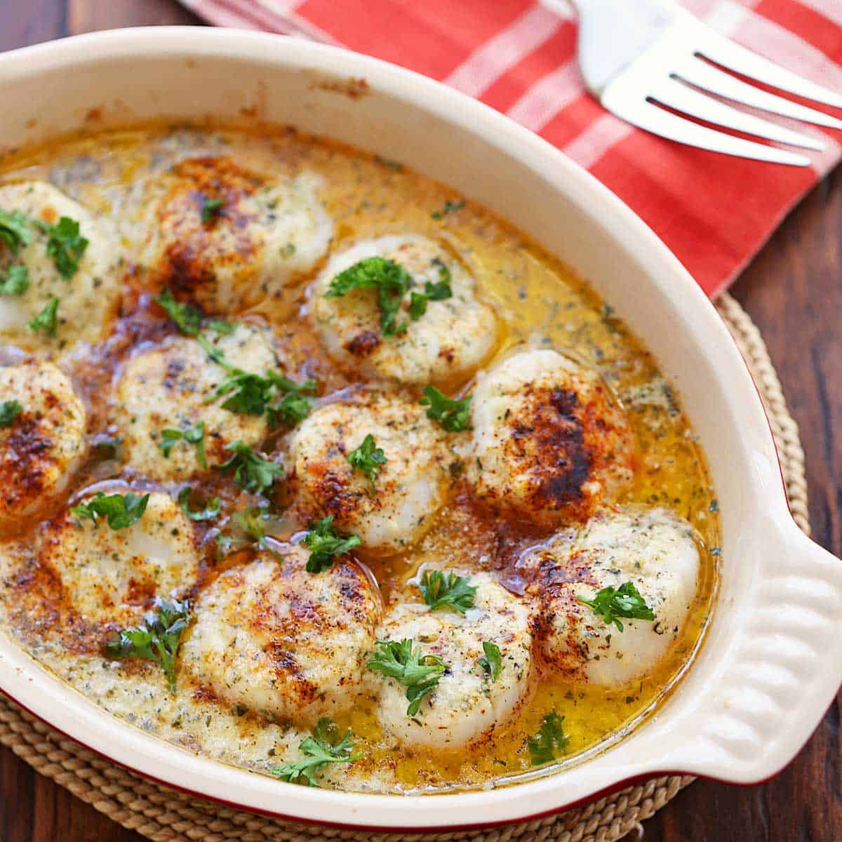 Buttery Baked Scallops