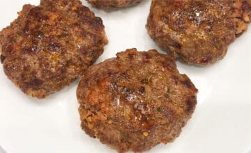 Bacon burgers are ready.