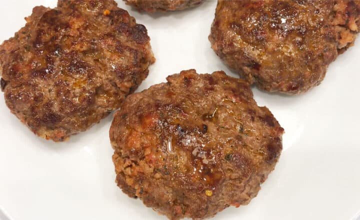 Bacon burgers are ready.