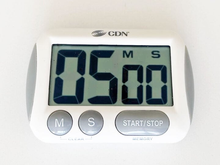 A five-minute timer.