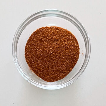 Hot paprika in a bowl.