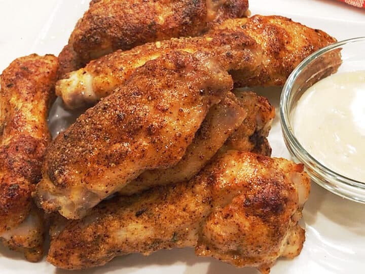 The wings are served.