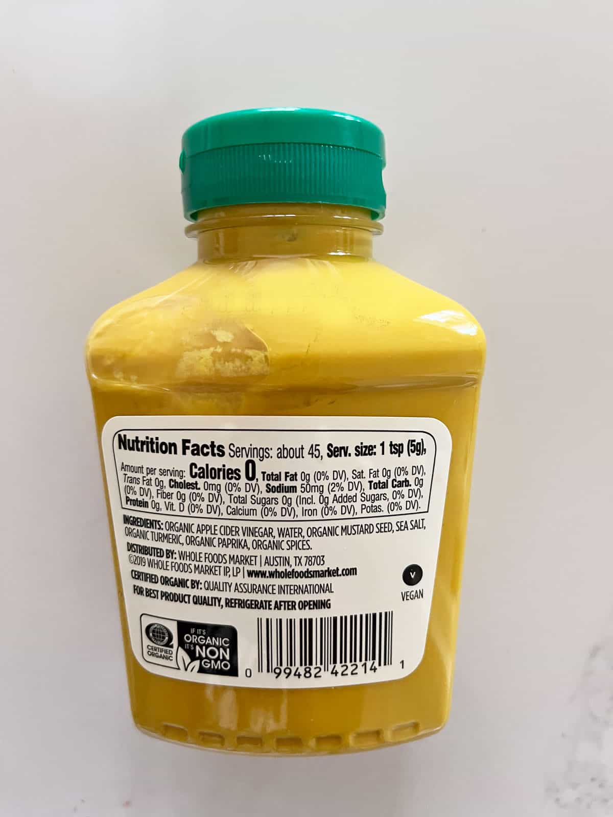 Yellow mustard ingredients.