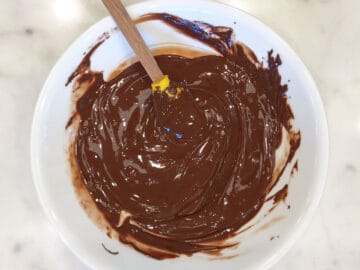 Melt the chocolate.