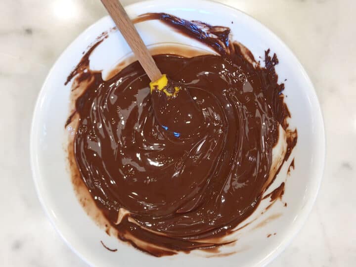 Melt the chocolate.