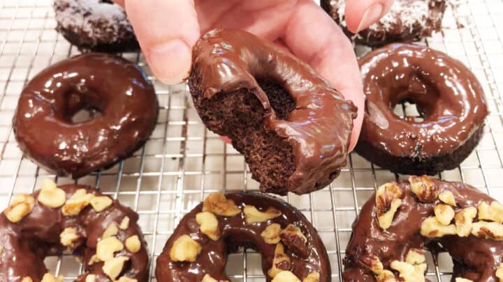 The donuts are served.