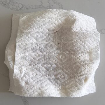 The plate was removed from the microwave.