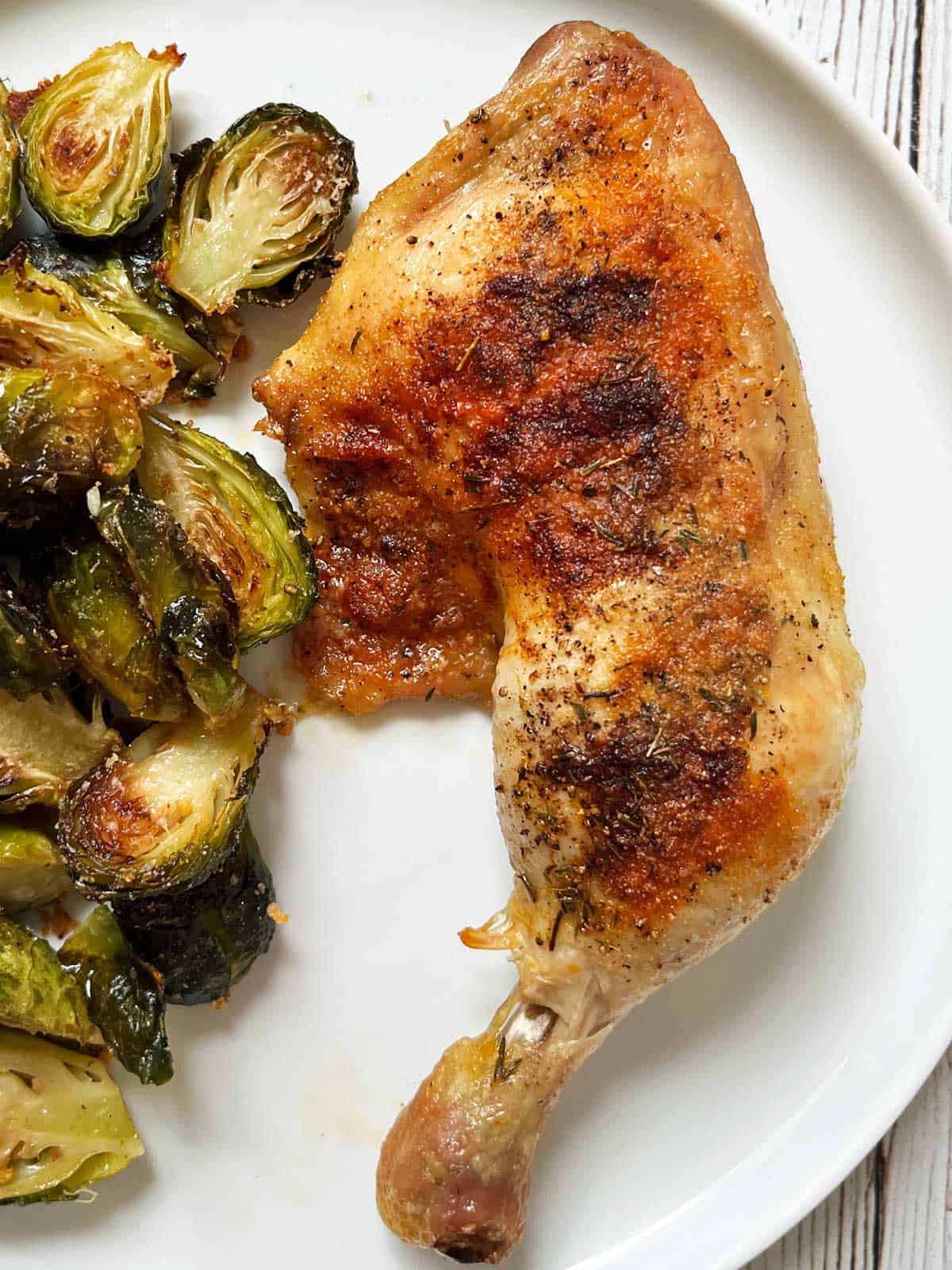 A closeup showing off how crispy the chicken turned out.