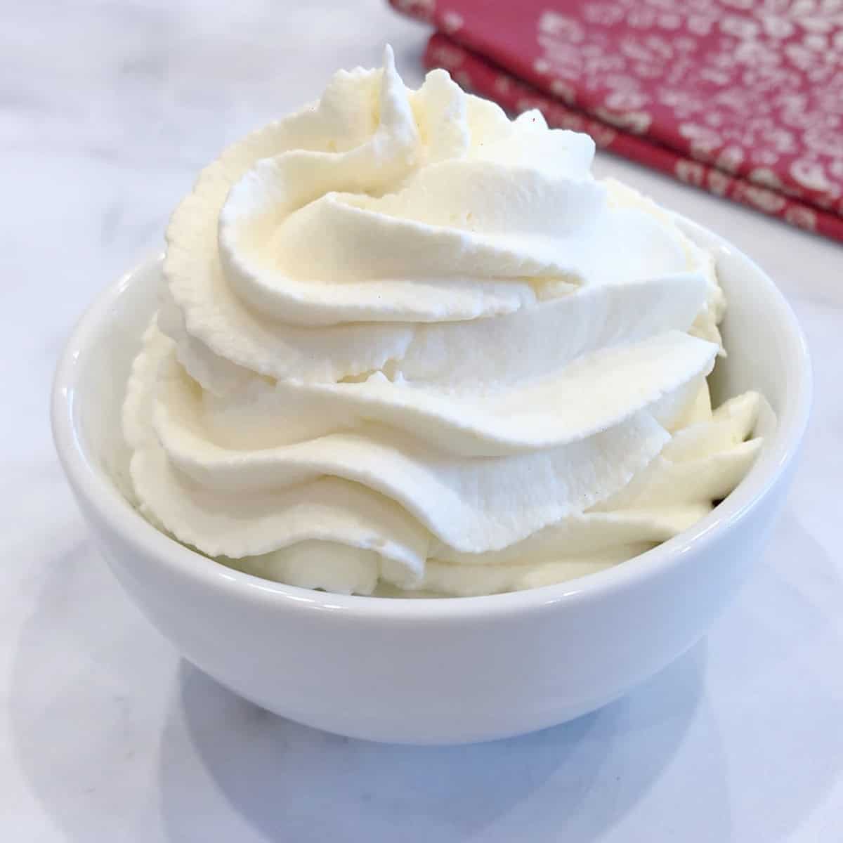 The whipped cream is served.