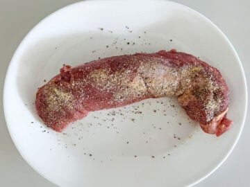 The pork was seasoned with salt, pepper, and garlic powder.