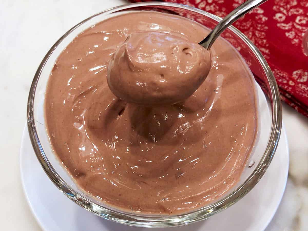 The yogurt is served.