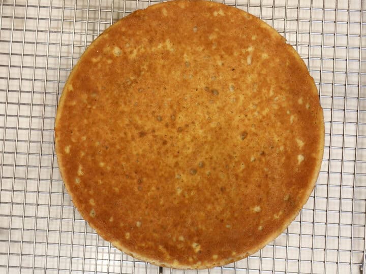 The cake was inverted onto a cooling rack.