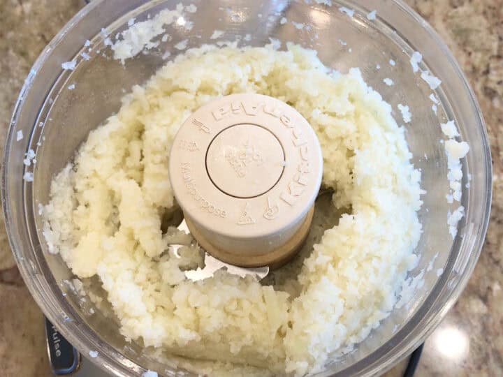 The cauliflower was processed.