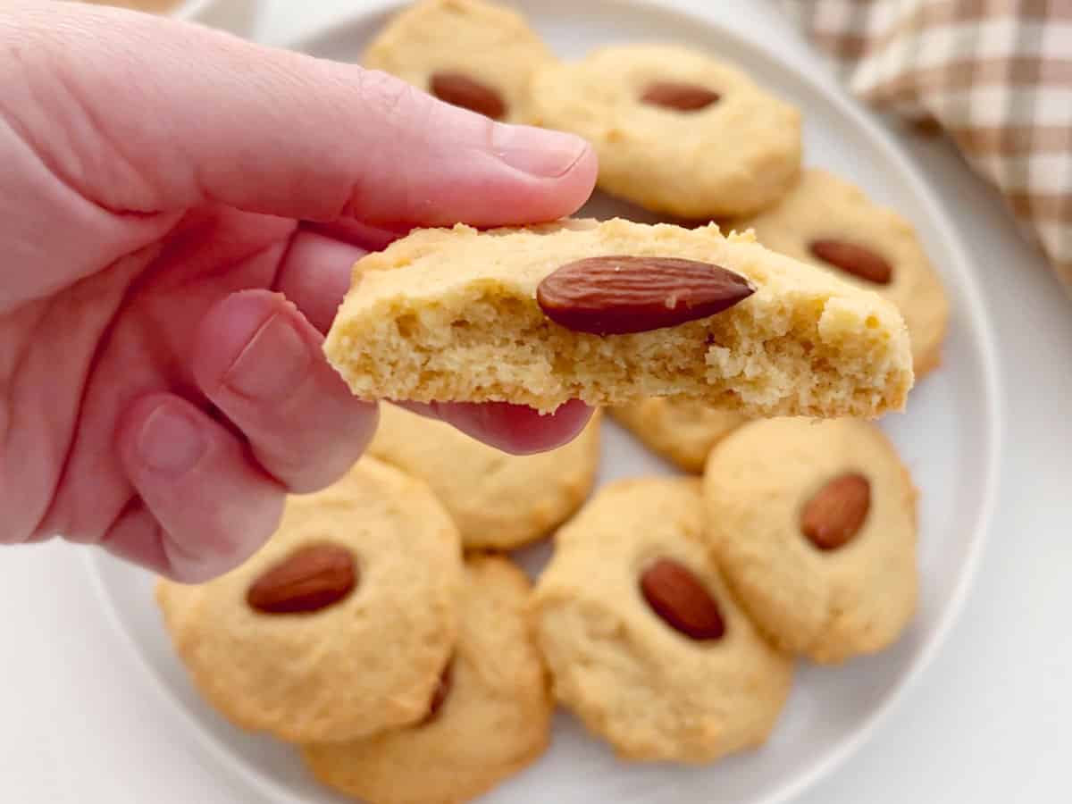 Showing off the cookies' texture.