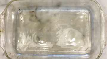 A greased baking dish.