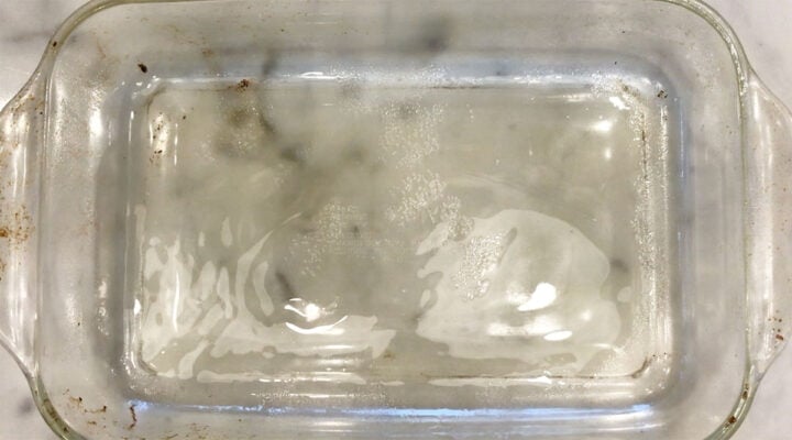 A greased baking dish.