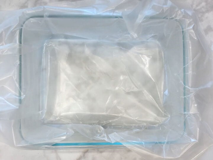 The pan was lined with wax paper.