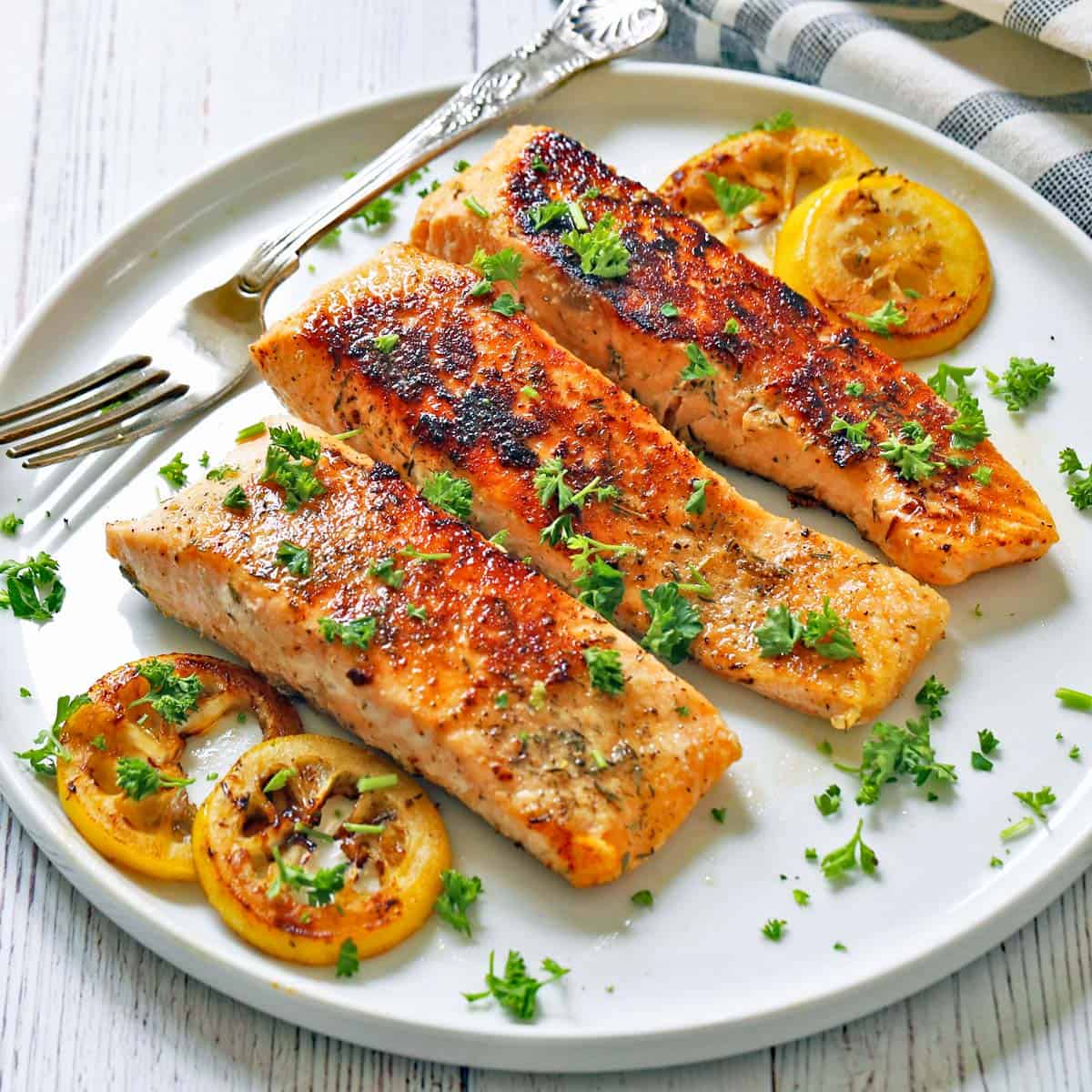 Crispy Pan Fried Salmon