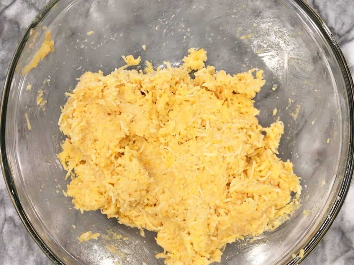 Cheese was added to the batter.