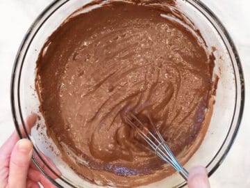 Coconut flour was whisked into the batter.