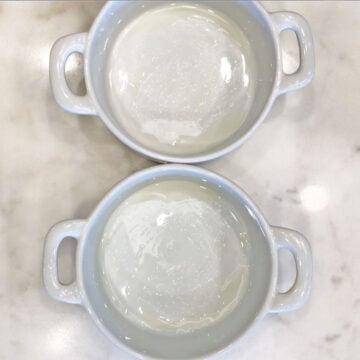 Two small baking dishes.