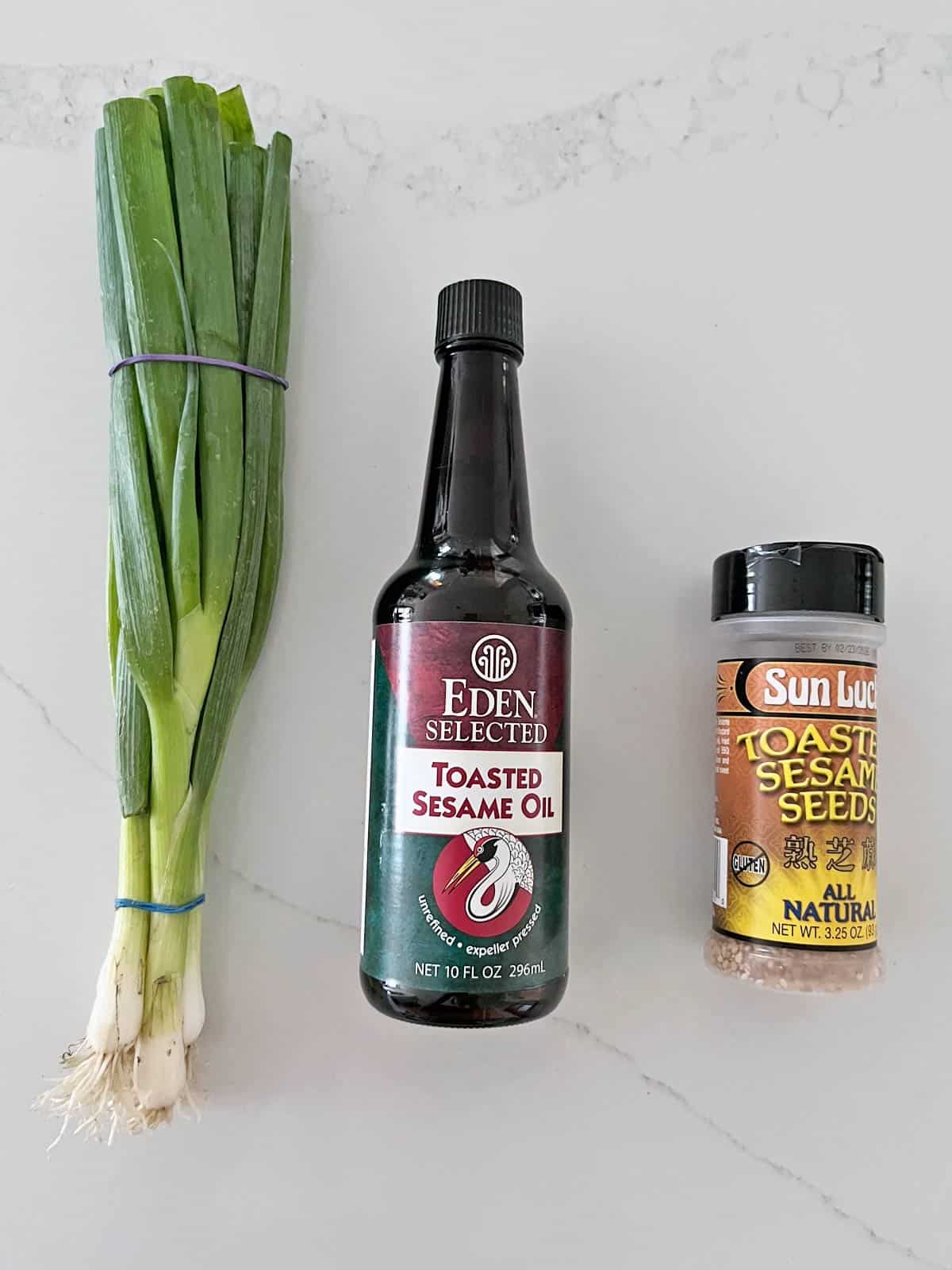 Chicken stir fry garnishes.