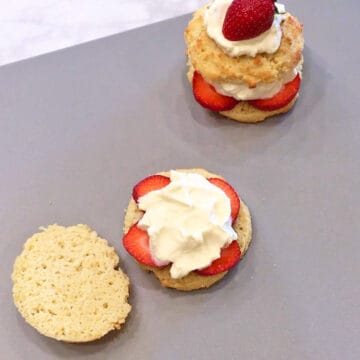 Assembling the cakes.