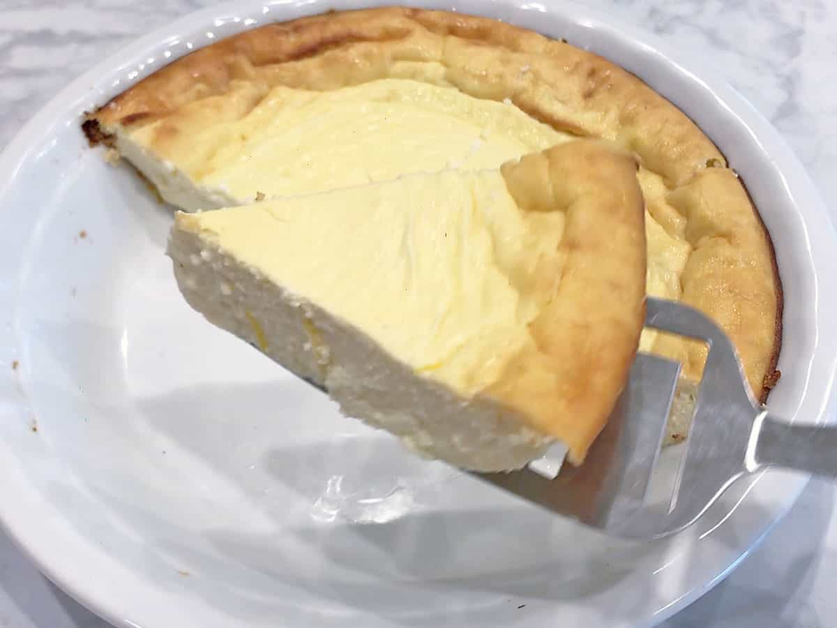 The cake was sliced.