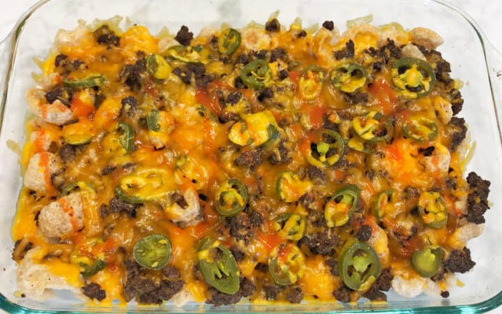 The nachos are served.
