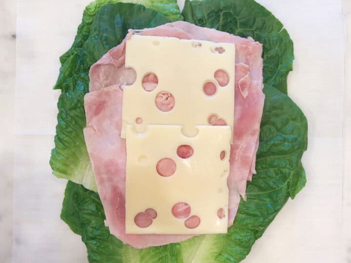 Ham and cheese were added to the sandwich.