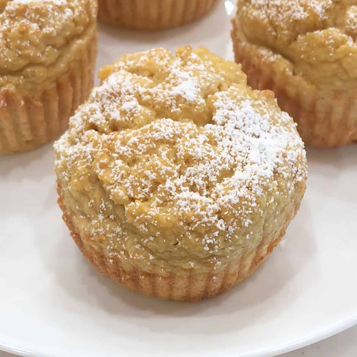 Muffins made with baking soda are lighter.