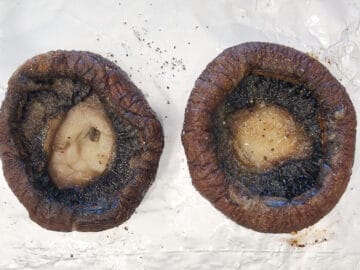 The mushrooms were broiled.