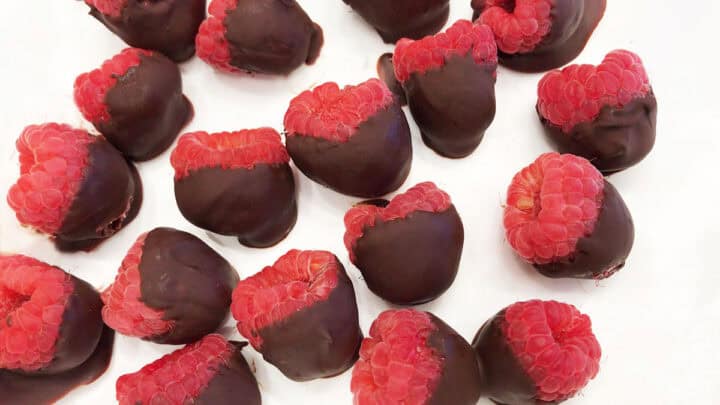 The raspberries are ready.