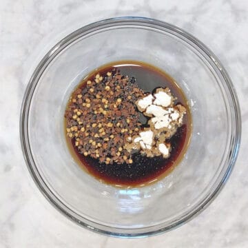 The sauce ingredients in a bowl.