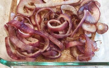 The onions are ready in the pan.