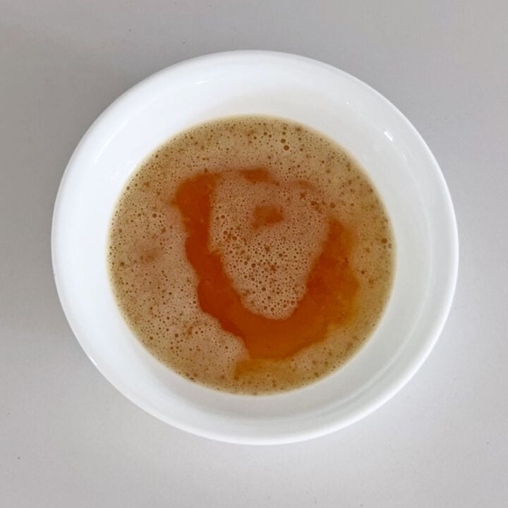 Brown butter in a bowl.