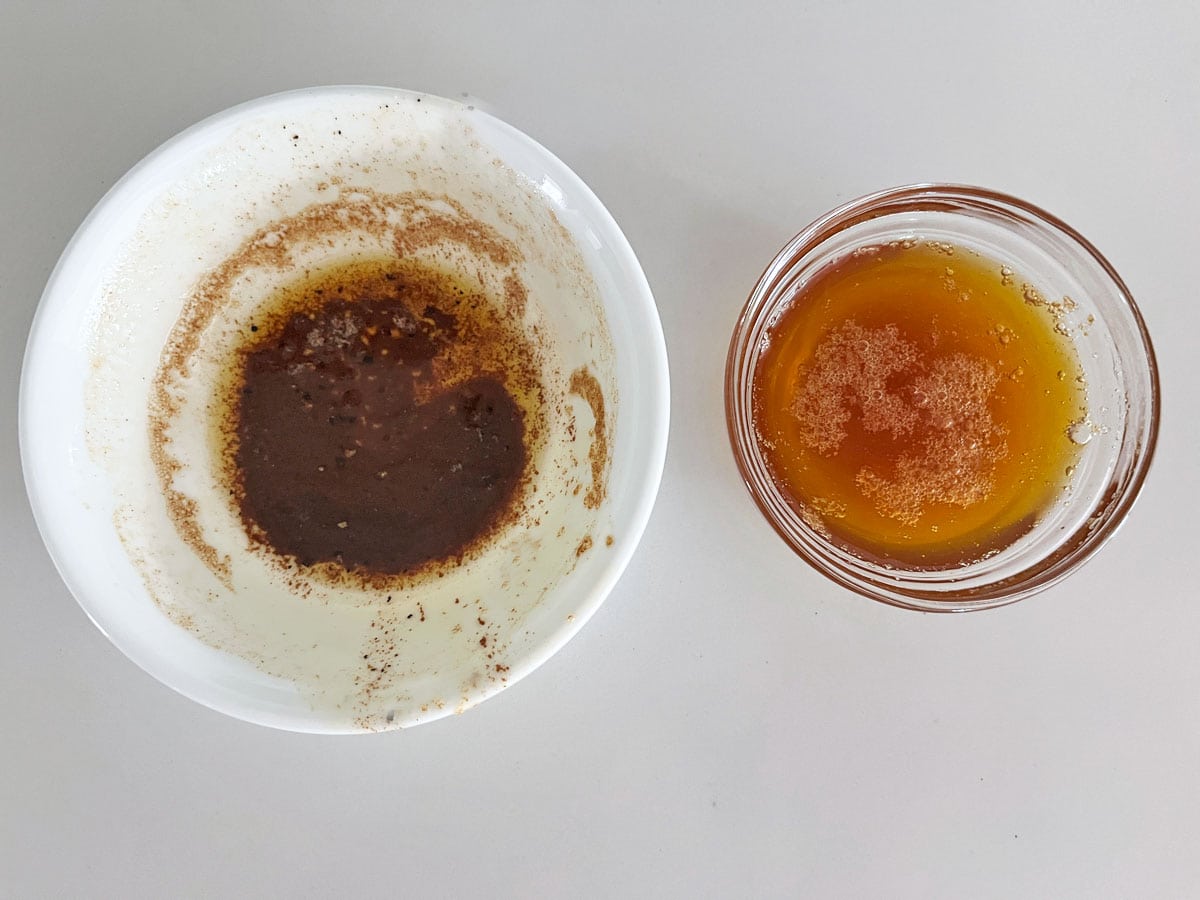 The burned milk solids were separated from the butter.