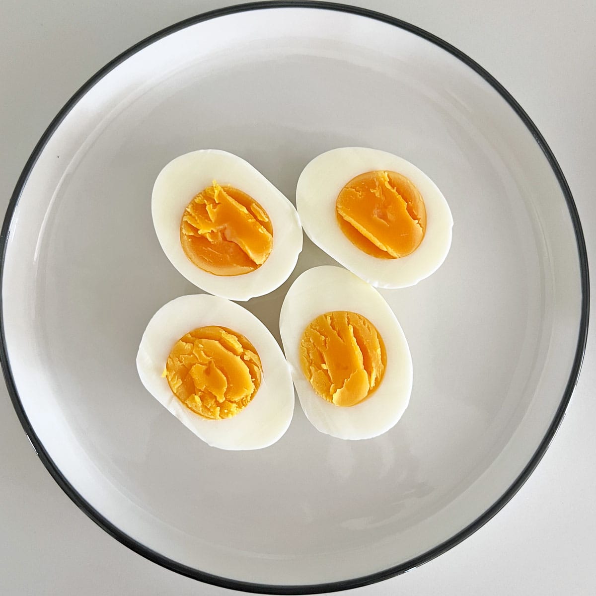Eggs that are too soft to be used in a deviled eggs recipe.